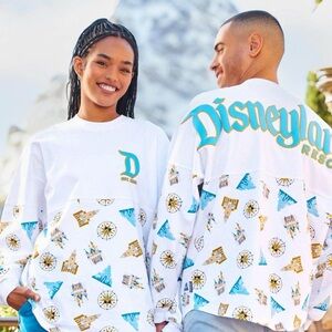 Disney White & Teal UNISEX M Pullover Jersey